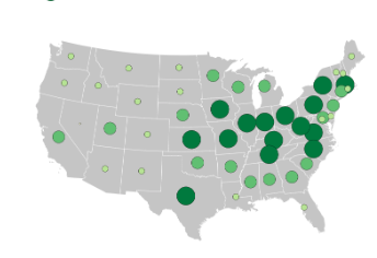 Migration inflow map