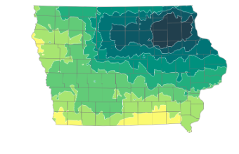 Isarithmic precipitation map
