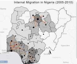 Nigeria migration flow map